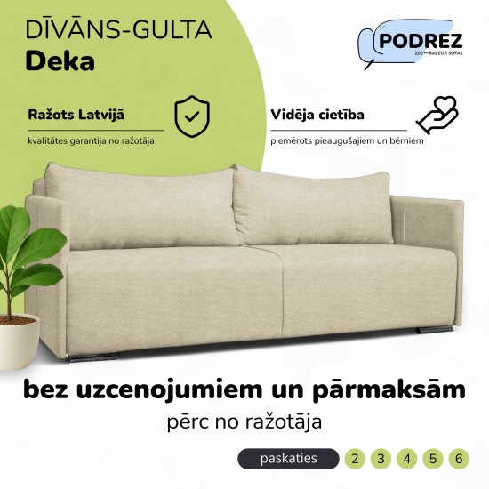 Sofa Bed Deka Divans Cream