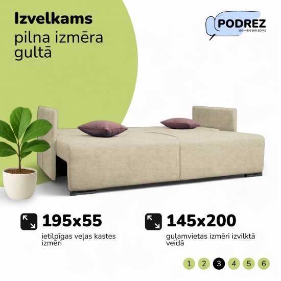 Sofa Bed Deka Divans Cream