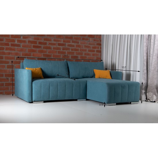 Stūra divāns Deka S Lux Dzintara