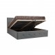 Bed with Storage Poga Light gray