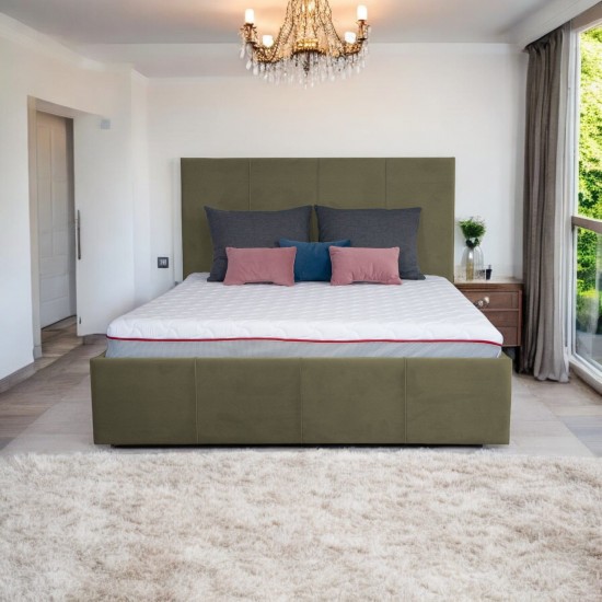 Bed with Storage Stef Olive