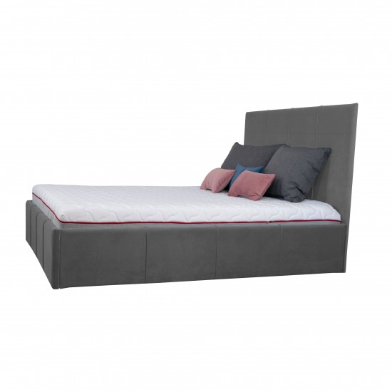 Bed with Storage Stef Light gray
