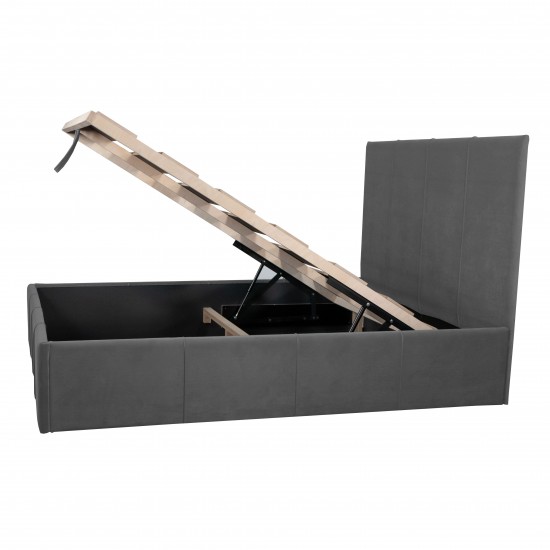Bed with Storage Stef Light gray