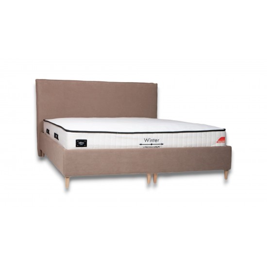Bed with Storage Mika Classic Light gray