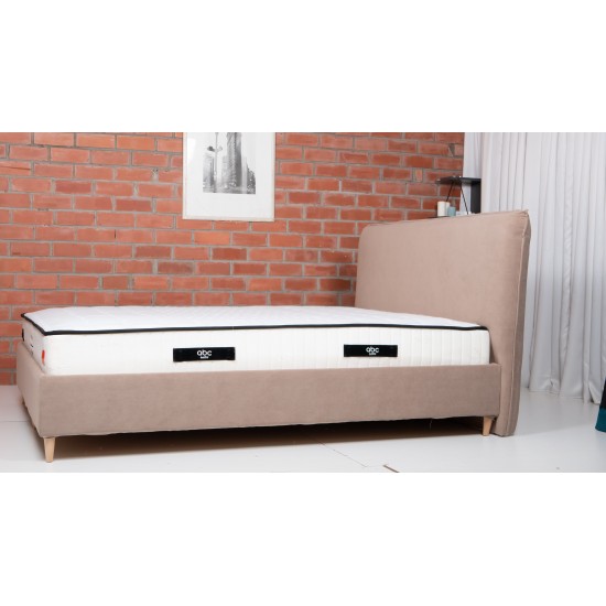 Bed with Storage Mika Classic Light gray