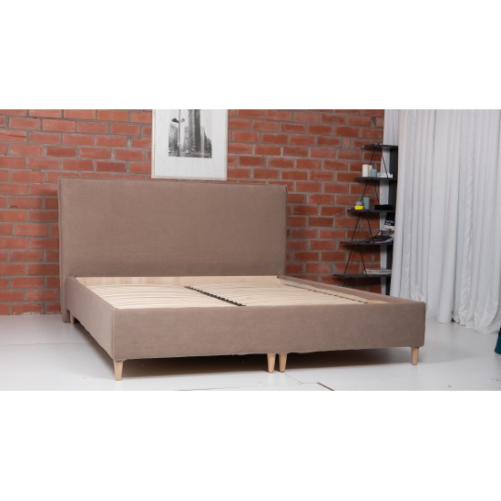 Bed with Storage Mika Classic Light gray