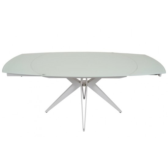 Table HT93018 130-190x100 Glass White