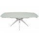 Table HT93018 130-190x100 Glass White