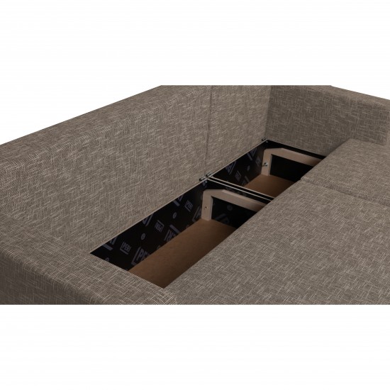 Stūra dīvāns Lugan Tumši bēšs