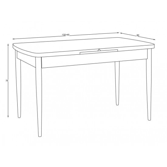 Galds LUNA 132×80 Barok