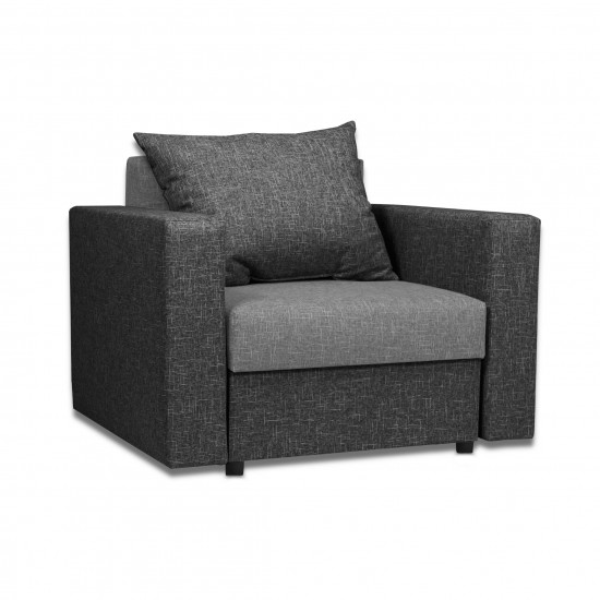 Armchair Lura Combination of light and dark gray