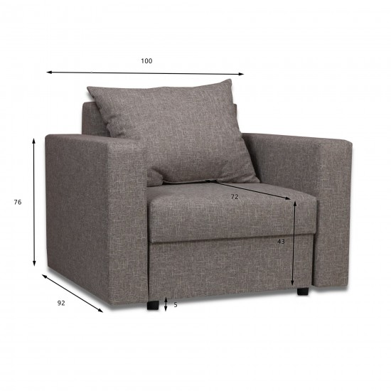 Kresls Lura Tumši pelēks