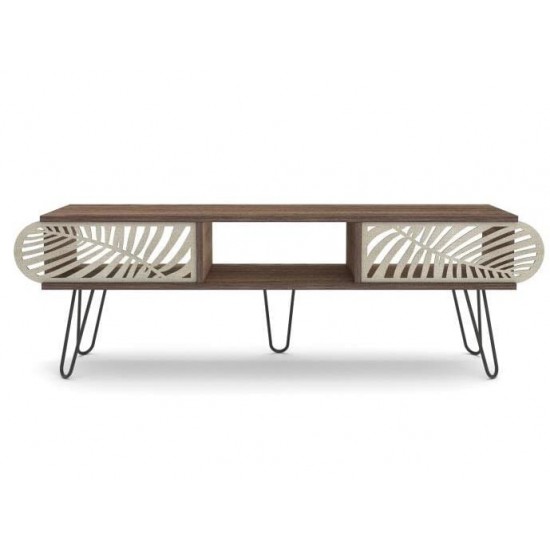 TV stand large ILLIA Walnut Black