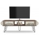 TV stand large ILLIA Walnut Black