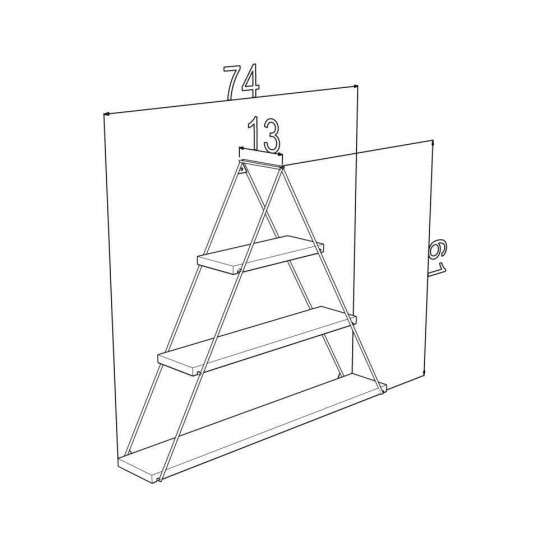 Wall shelf MOSET Black