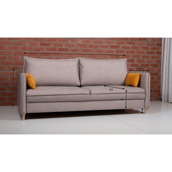 Divāns-gulta Mika Gaiši pelēka