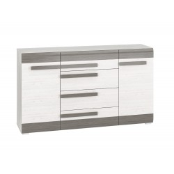 BLANCO 06 sniega priede/MDF jauna pelēka - kumode