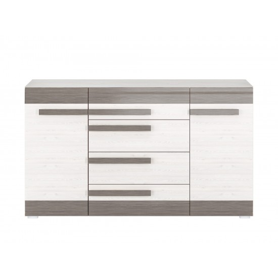 BLANCO 06 snow pine/MDF new gray - chest of drawers