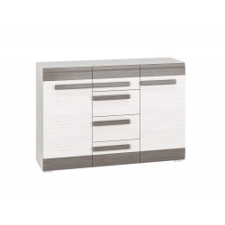 BLANCO 07-01 sniega priede/MDF jauna pelēka - kumode