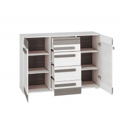 BLANCO 07-01 sniega priede/MDF jauna pelēka - kumode