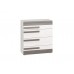 BLANCO 08 snow pine/MDF new gray - chest of drawers