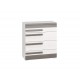 BLANCO 08 snow pine/MDF new gray - chest of drawers