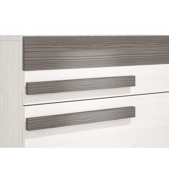 BLANCO 08 snow pine/MDF new gray - chest of drawers