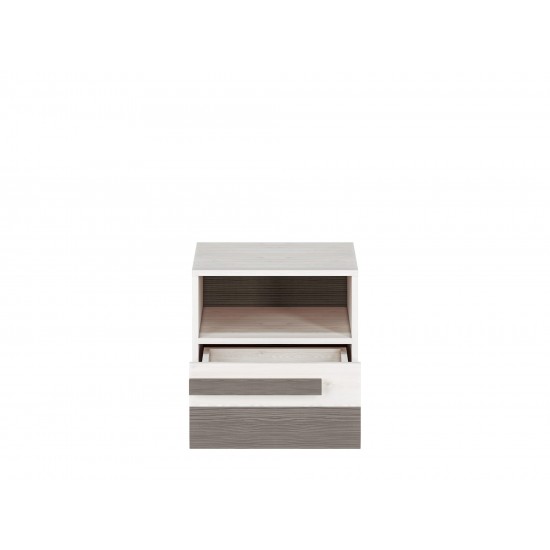BLANCO 18 snow pine/MDF new gray - bedside table