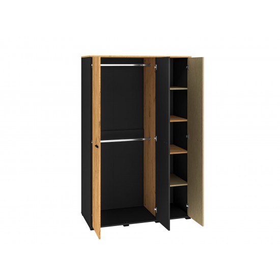Colt 01 Gold craft oak/black-premium steel - 3D wardrobe