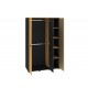Colt 01 Gold craft oak/black-premium steel - 3D wardrobe