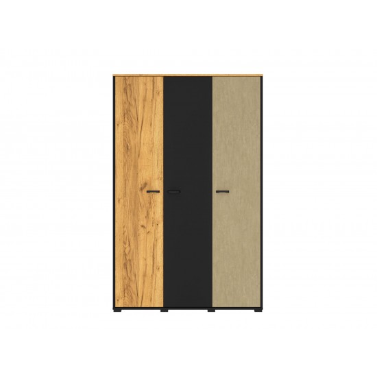 Colt 01 Gold craft oak/black-premium steel - 3D wardrobe