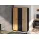 Colt 01 Gold craft oak/black-premium steel - 3D wardrobe