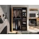 Colt 01 Gold craft oak/black-premium steel - 3D wardrobe