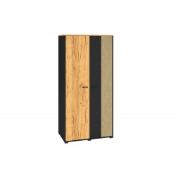 Colt 02 Gold craft oak/black - premium steel - 2D wardrobe