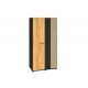 Colt 02 Gold craft oak/black - premium steel - 2D wardrobe