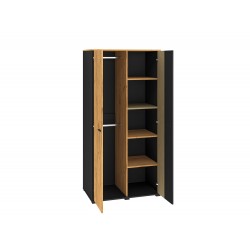 Colt 02 Gold craft oak/black - premium steel - 2D wardrobe