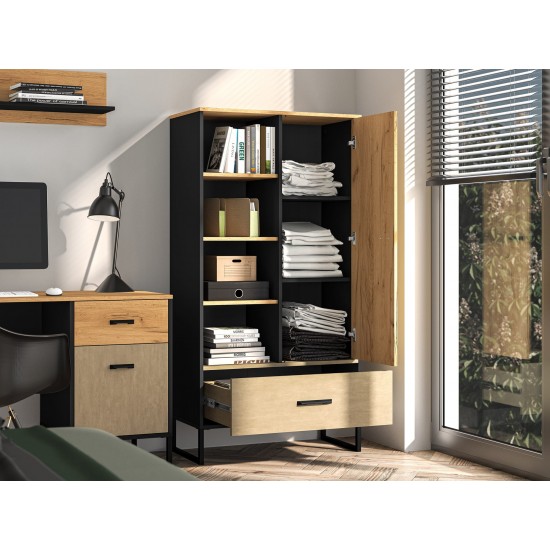 Colt 04 Gold craft oak/black-premium steel - 2D1S shelf