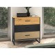 Colt 05 Gold craft oak/black-premium steel - 3S chest of drawers