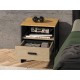 Colt 08 Gold craft oak/black-premium steel - bedside table