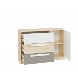 Drop 08-01 fjord dižskābarža-balts/pelēks platīns - kumode