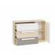 Drop 08-01 fjord beech-white/gray platinum - chest of drawers
