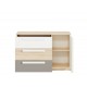 Drop 08-01 fjord beech-white/gray platinum - chest of drawers