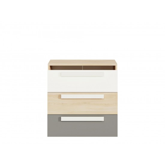 Drop 10-01 fjord beech/gray platinum - chest of drawers