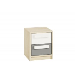 Drop 13-01 fjord beech-white/platinum gray - bedside table