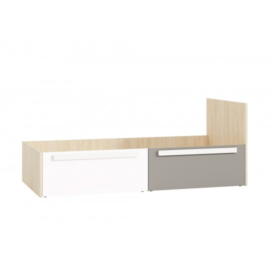 Drop 17-02 fjord beech-white/platinum gray - bed