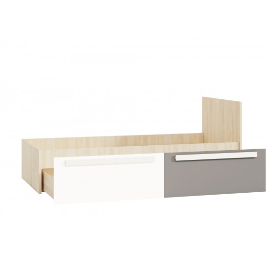 Drop 17-02 fjord beech-white/platinum gray - bed