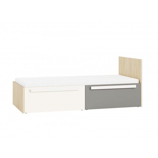 Drop 17-02 fjord beech-white/platinum gray - bed