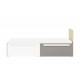 Drop 17-02 fjord beech-white/platinum gray - bed