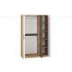 FINI 02 artisan oak body/white front/anthracite insert - wardrobe