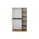 FINI 02 artisan oak body/white front/anthracite insert - wardrobe